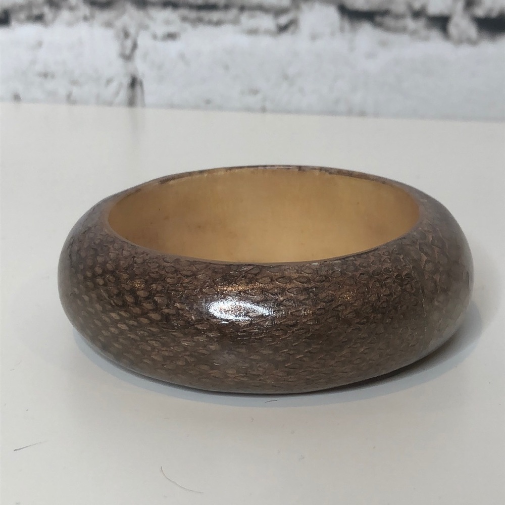 Faux Snakeskin Bangle